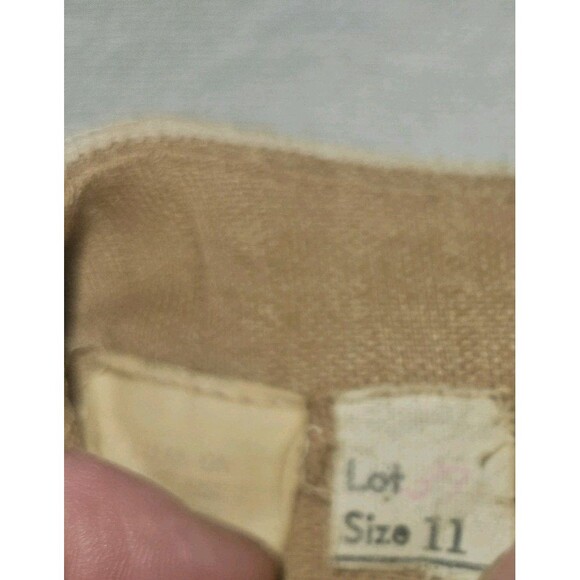 Vtg 50s Tan Ribbed Knit Cardigan Sweater Womens XS V-Neck Button Front Retro - Picture 6 of 7